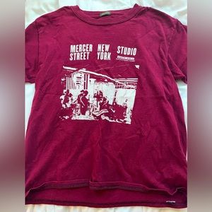 Brandy Melville Burgundy Graphic Tee